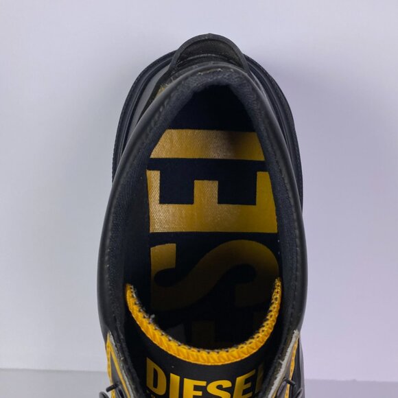 Diesel Men's Black and Yellow Rain Boots - Picture 14 of 15